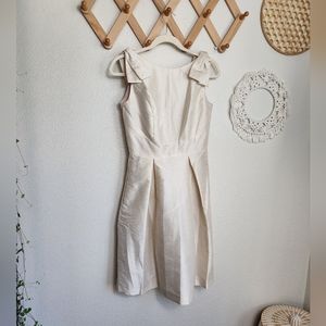 Alfred Sung Cocktail Dress With Bow Accents Style D626 In Champagne